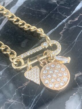 14k gold filled, with CZ Charm Pendant Necklace - Women Jewelry